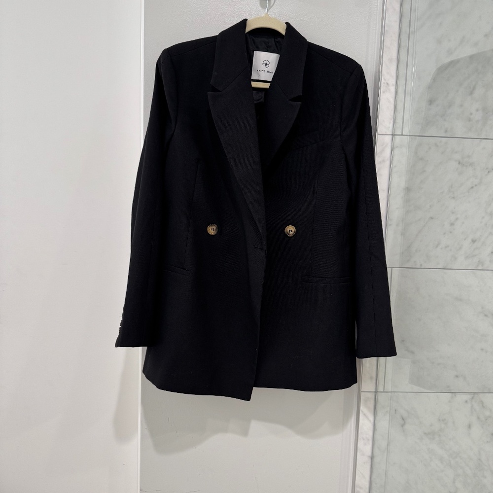 Anine Bing black jacket, double breast button, M
